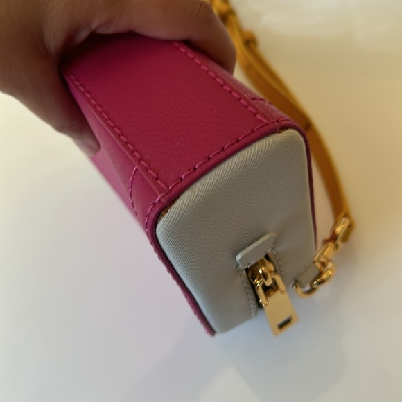 Marc Jacobs Playback Crossbody Bag Like New Tricolor Pink White and Yellow - Picture 7 of 8